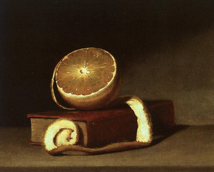 Raphaelle Peale Still Life with Orange and Book